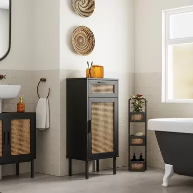 Winslow Medium Cabinet Black Rattan offers at £76.3 in Dunelm