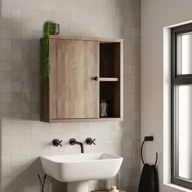 Fulton Pine Effect Bathroom Wall Cabinet offers at £34.3 in Dunelm