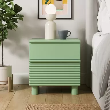 Melvin 2 Drawer Bedside Table offers at £69.3 in Dunelm