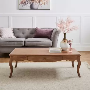 Giselle 1 Drawer Coffee Table, Mango Wood offers at £174.3 in Dunelm