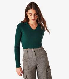 Apricot Green Ribbed Collared Crop Jumper offers at £15 in New Look