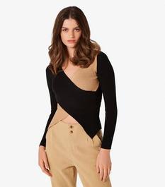 Apricot Two Tone Rib Wrap Jumper offers at £19 in New Look