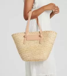 South Beach Beige Woven Tote Bag offers at £20.4 in New Look