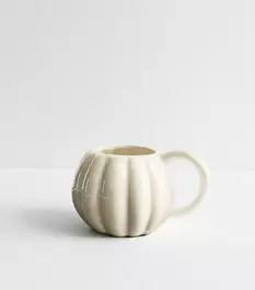 Cream Halloween Pearlised Pumpkin Mug offers at £5 in New Look