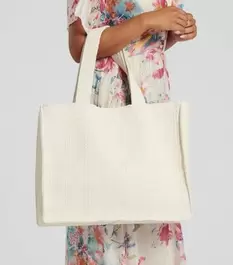 South Beach Cream Woven Tote Bag offers at £15 in New Look