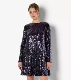 Apricot Black Sequinned Long Sleeve Dress offers at £29 in New Look