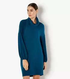 Apricot Teal Cowl Neck Balloon Sleeve Dress offers at £20 in New Look