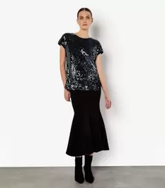 Apricot Dark Grey Sequin Embellished T-Shirt offers at £20 in New Look