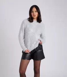 Urban Bliss Grey Tinsel Knit Jumper offers at £12 in New Look