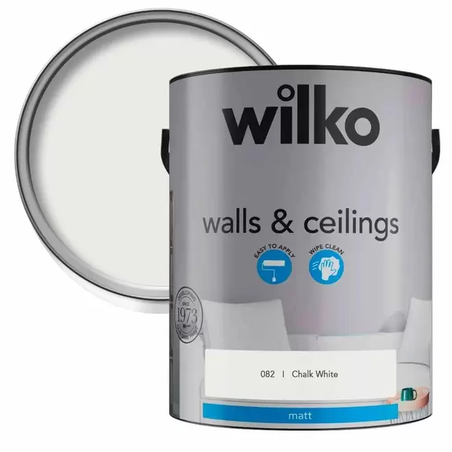 Wilko Walls & Ceilings Chalk White Matt Emulsion Paint 5L offers at £21.99 in Wilko