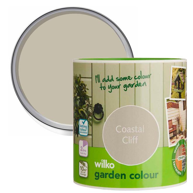 Wilko Garden Colour Coastal Cliff Wood Paint 1L offers at £5.99 in Wilko