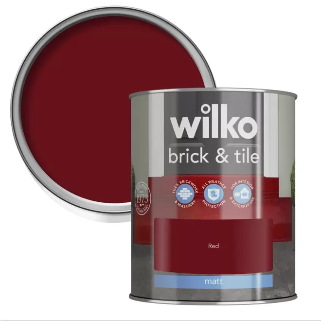 Wilko Brick & Tile Red Matt Paint 1L offers at £10 in Wilko