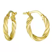 9ct Yellow Gold 10mm Twisted Hoop Earrings offers at £59.99 in H. Samuel