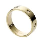 Fossil Sutton Shine Bright Gold Tone Band Ring - Size P offers at £24 in H. Samuel