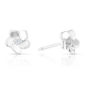 Sterling Silver Cubic Zirconia Cherry Blossom Stud Earrings offers at £24.99 in H. Samuel