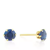 9ct Yellow Gold Created Sapphire 5mm Stud Earrings offers at £34.99 in H. Samuel