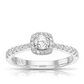 The Forever Diamond Platinum 0.50ct Diamond Halo Ring offers at £899 in H. Samuel