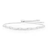 Sterling Silver Kiss Diamond Bolo Bracelet offers at £49.99 in H. Samuel