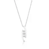 Sterling Silver Fancy Three Stone Diamond Pendant Necklace offers at £29.99 in H. Samuel