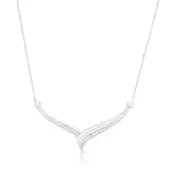 Sterling Silver V-Shape Diamond Necklace offers at £39.99 in H. Samuel