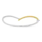 Wonder Woman Silver & 9ct Yellow Gold 0.23ct Diamond Bangle offers at £449 in H. Samuel