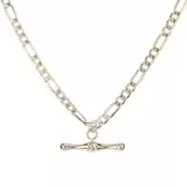 9ct Yellow Gold 18 Inch Figaro T-bar Necklace offers at £279 in H. Samuel