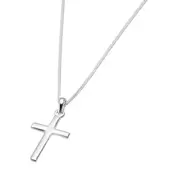 Sterling Silver Plain Cross Pendant offers at £34.99 in H. Samuel