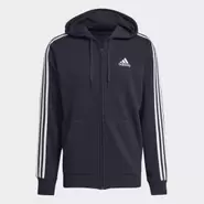 Essentials French Terry 3-Stripes Full-Zip Hoodie offers at £27.5 in Adidas