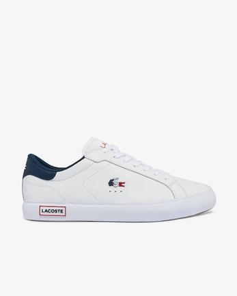 Men's Powercourt Leather Tricolour Trainers offers at £95 in Lacoste