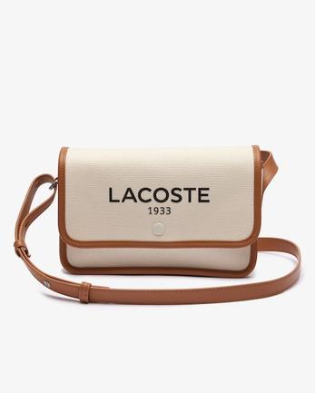 Heritage Canvas Flap Close Cotton Shoulder Bag offers at £150 in Lacoste