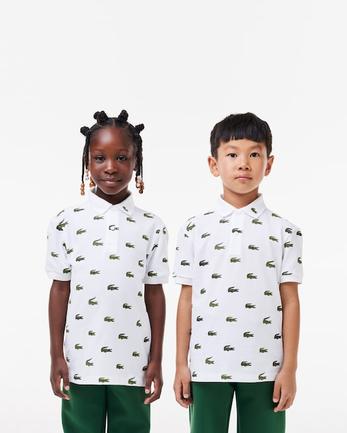 Signature Print Cotton Polo Shirt offers at £50 in Lacoste
