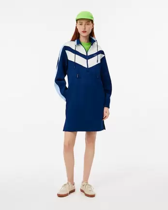 Relaxed Fit Interlock Sweatshirt Dress offers at £180 in Lacoste