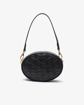 Maheki Oval Embossed Leather Purse offers at £185 in Lacoste