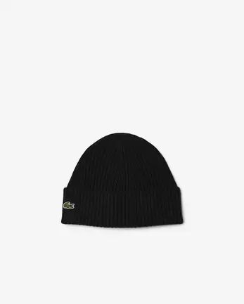 Rib Knit Wool Beanie offers at £25 in Lacoste