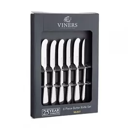 6pc Viners Select Stainless Steel Butter Knife Set offers at £11.49 in Lakeland