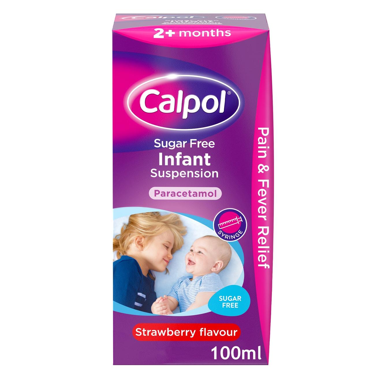 Calpol sugar free infant suspension strawberry flavour 2+ months offers at £459 in Lloyds Pharmacy