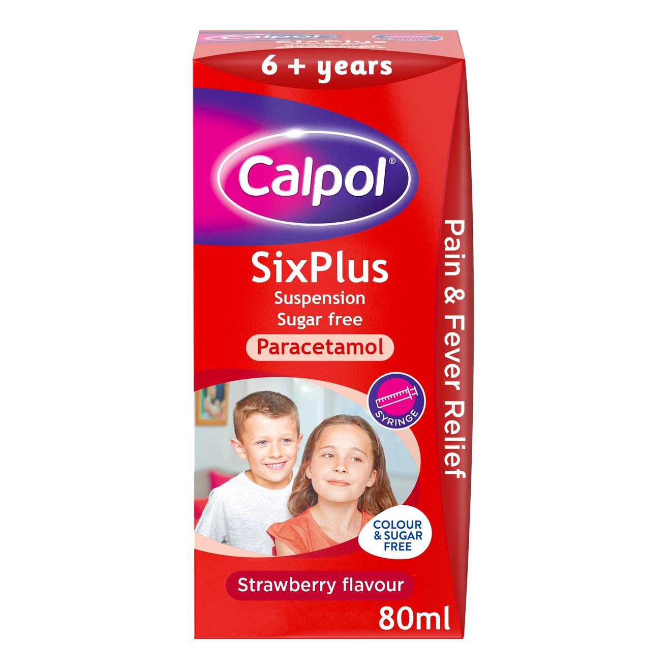 Calpol SixPlus suspension sugar free strawberry flavour 6+ years offers at £449 in Lloyds Pharmacy