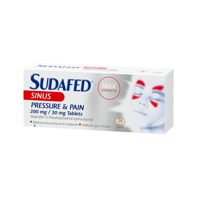 Sudafed sinus pressure and pain tablets offers at £499 in Lloyds Pharmacy