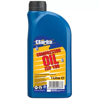 Clarke ISO 100 (SAE30) 1L Long Life Compressor Oil offers at £9.59 in Machine Mart