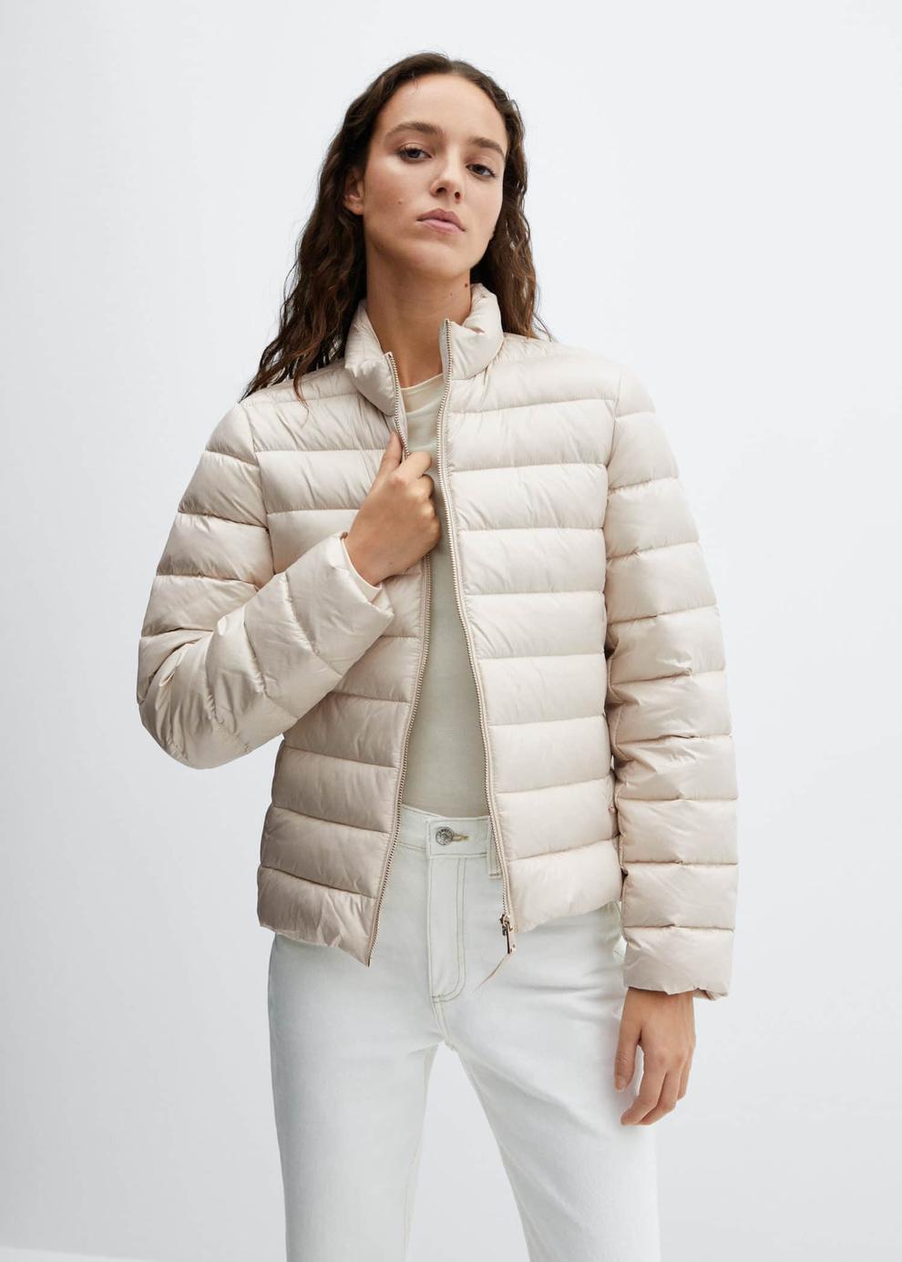 Quilted feather coat offers at £89.99 in MANGO