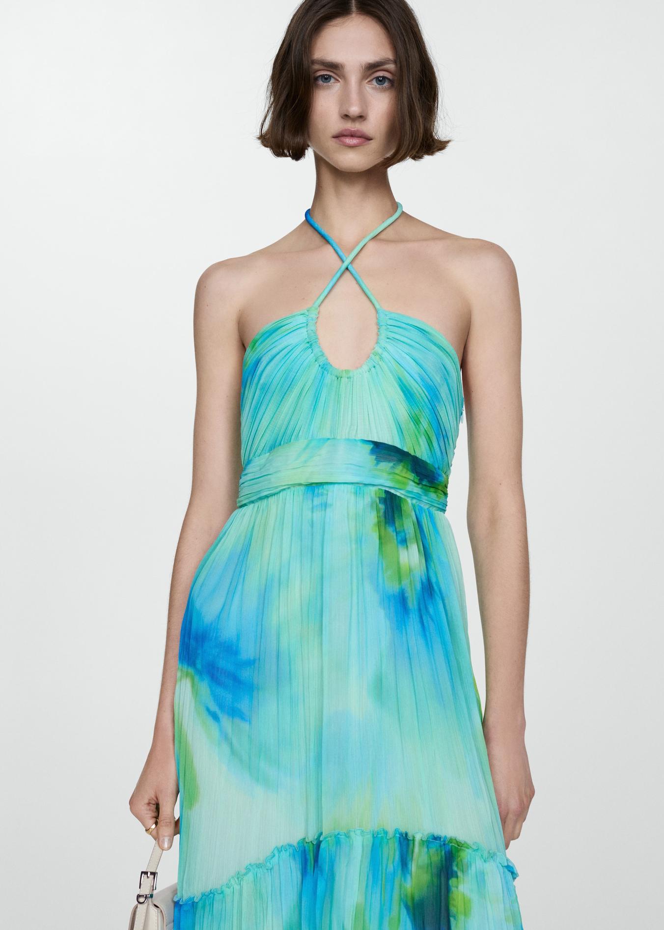 Printed halter gown offers at £59.99 in MANGO