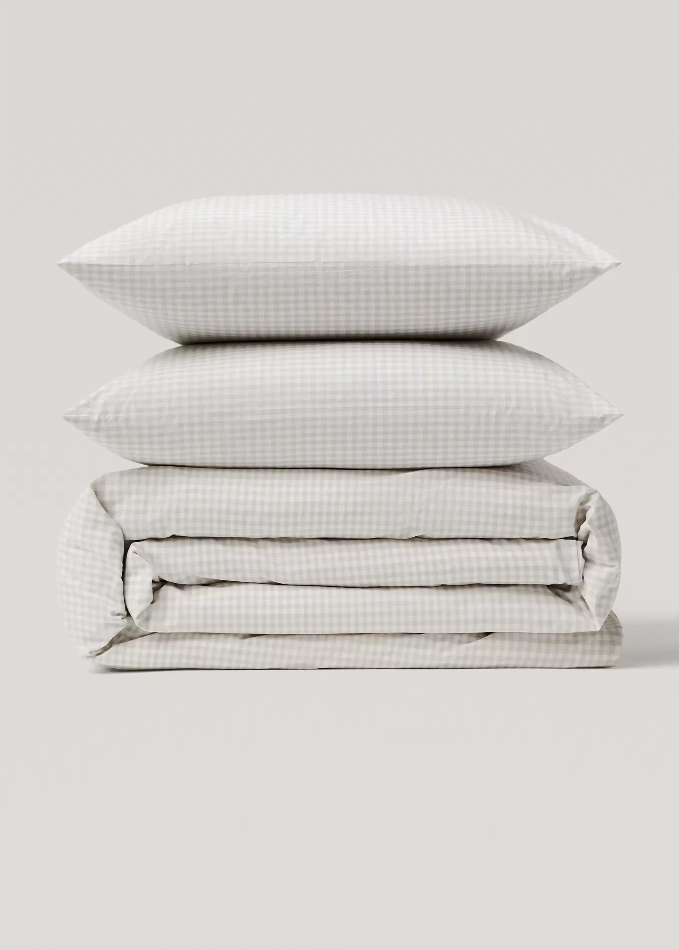 Cotton duvet cover with gingham check design for king bed offers at £69.99 in MANGO