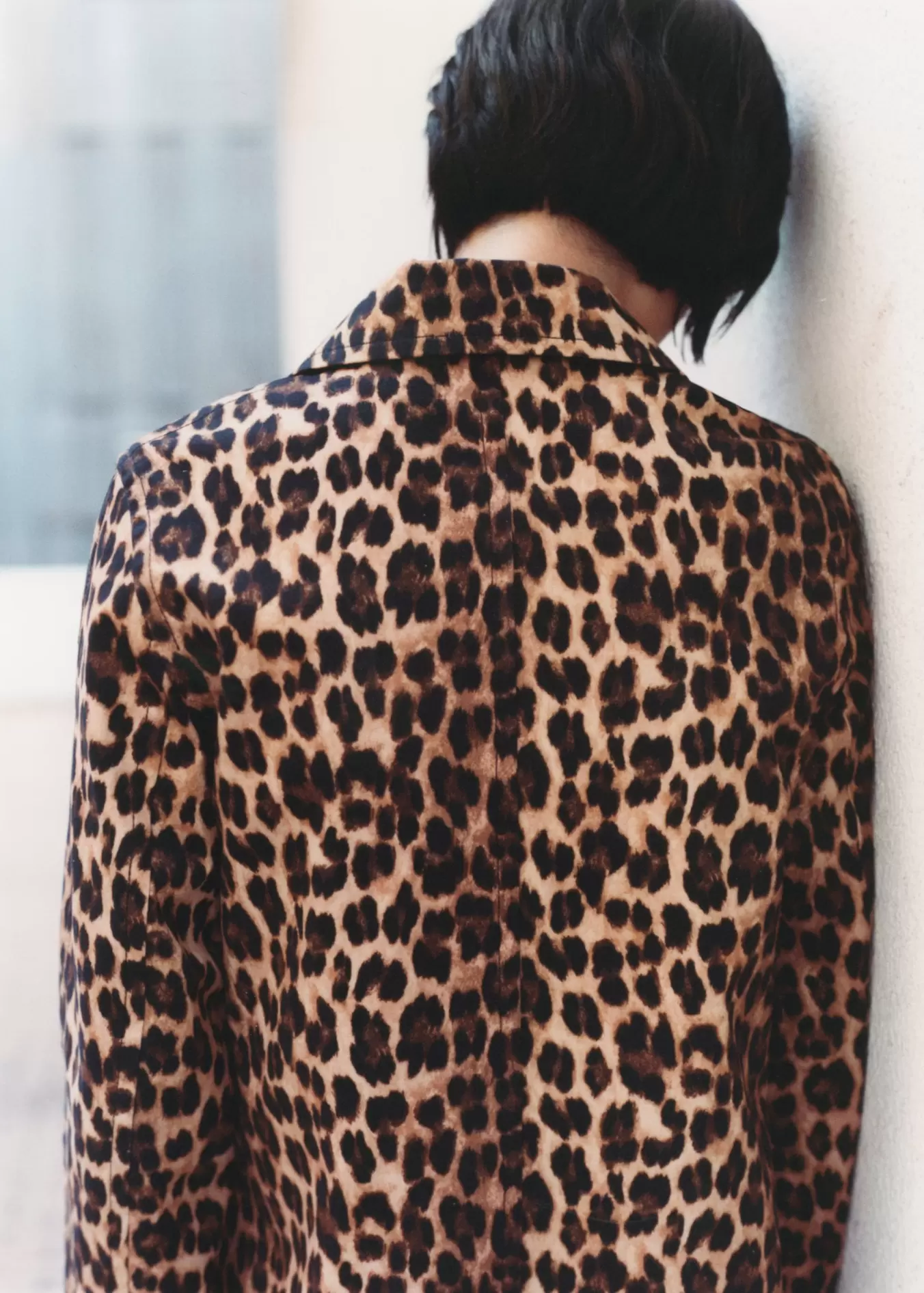 Leopard-print straight-fit coat offers at £99.99 in MANGO