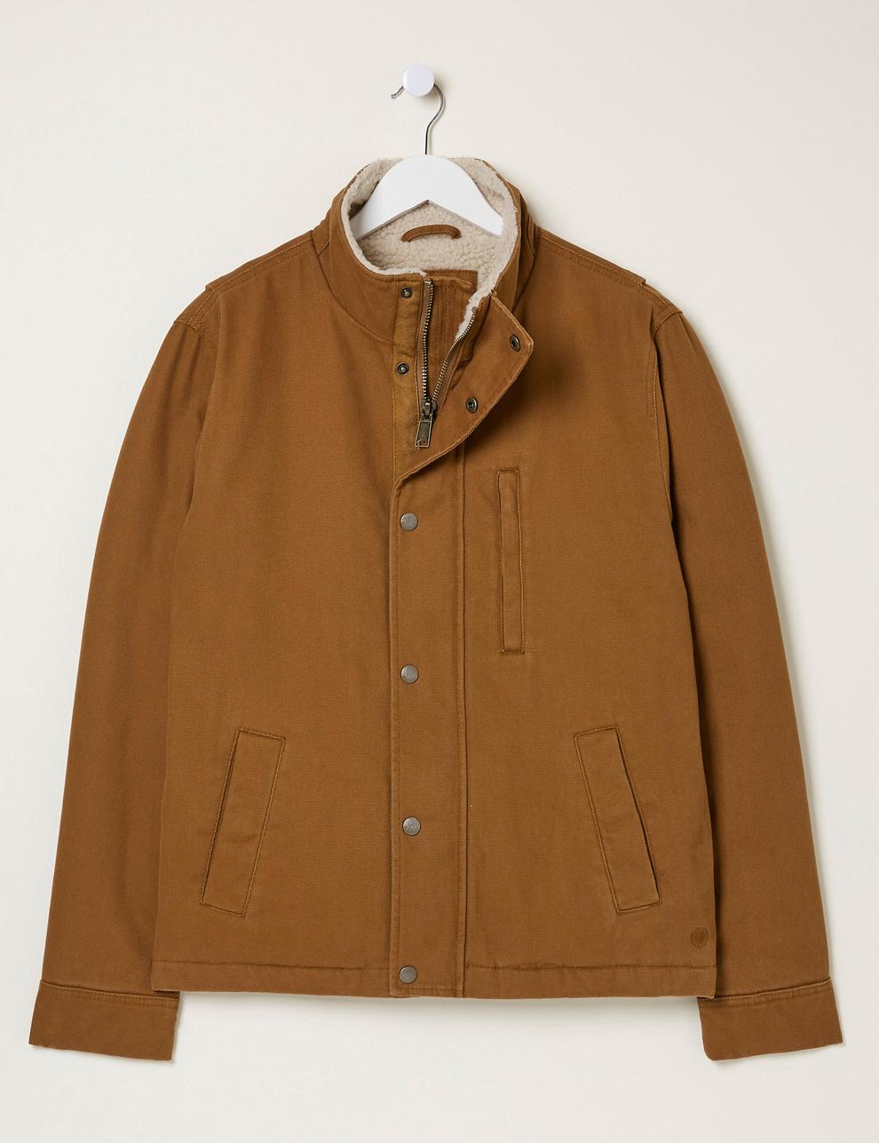 Pure Cotton Borg Lined Canvas Utility Jacket offers at £620092 in Marks & Spencer