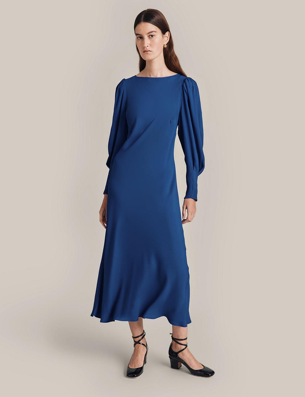 Puff Sleeve Midaxi Column Dress offers at £88 in Marks & Spencer