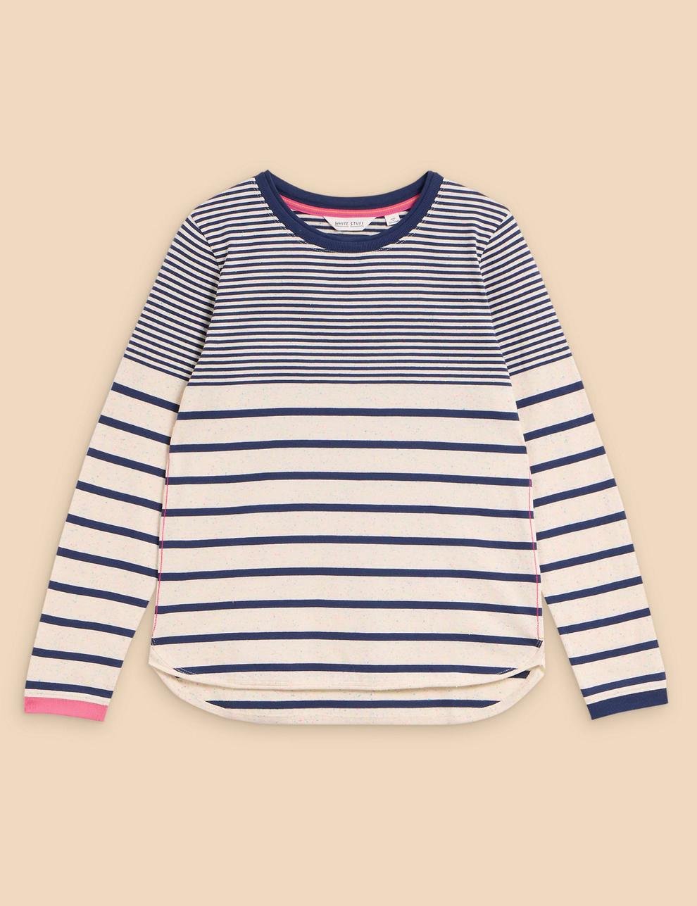 Pure Cotton Striped Crew Neck Top offers at £24 in Marks & Spencer