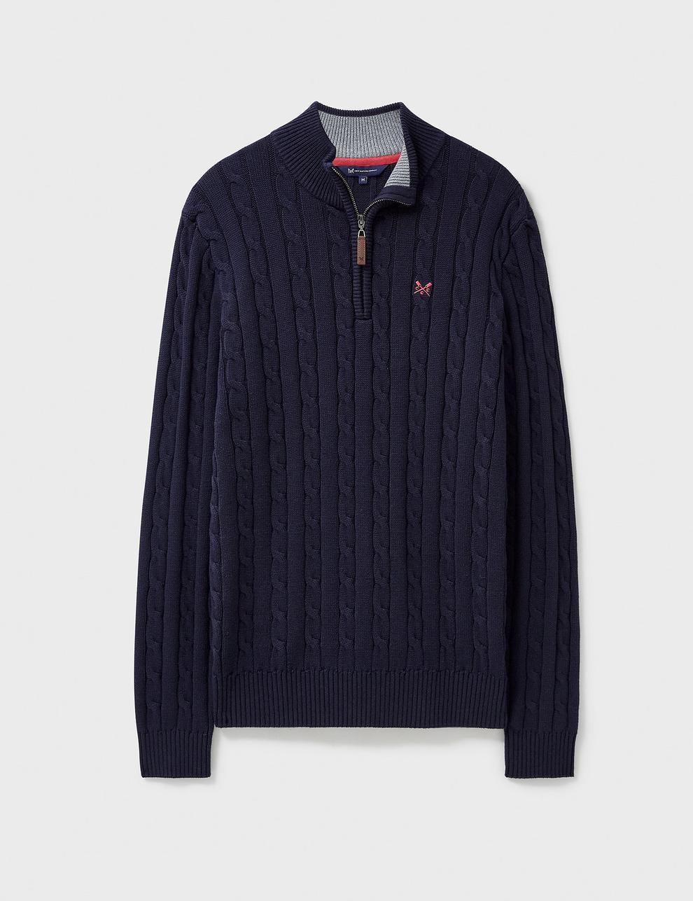 Pure Cotton Cable Half Zip Jumper offers at £41 in Marks & Spencer