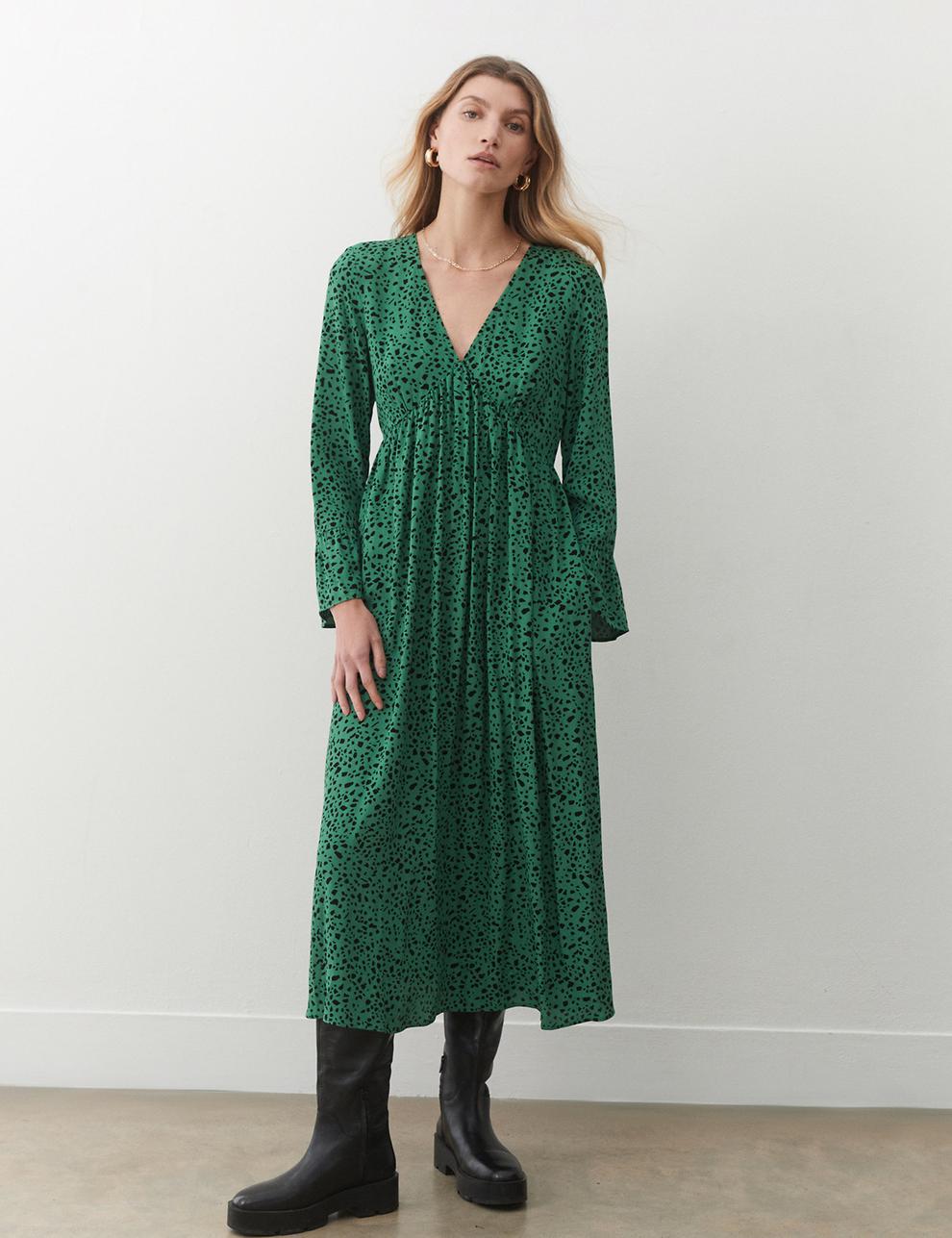 Animal Print V-Neck Midi Tea Dress offers at £480054 in Marks & Spencer