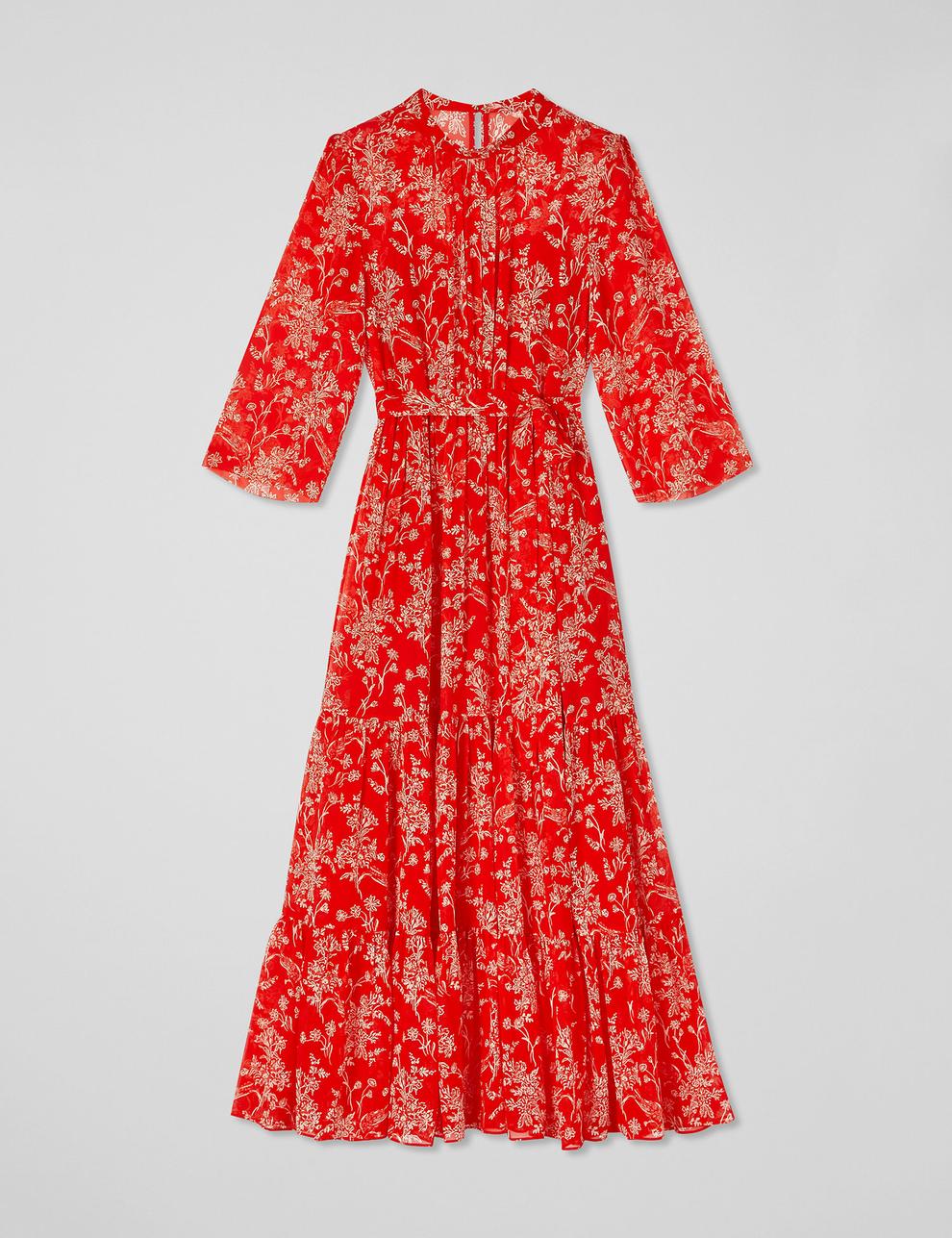 Pure Silk Floral Maxi Tiered Dress offers at £335 in Marks & Spencer