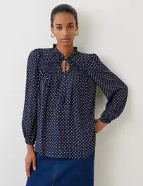 Crepe Printed V-Neck Blouse offers at £190035 in Marks & Spencer